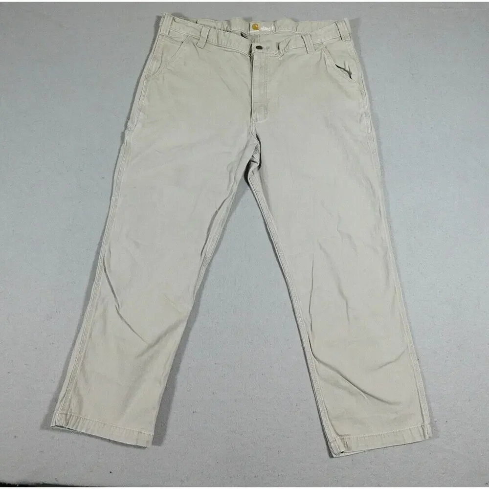 Carhartt Work Pants Size 40x28Gray Relaxed Fit Outdoor side Pocket‎ Tag 42x30
